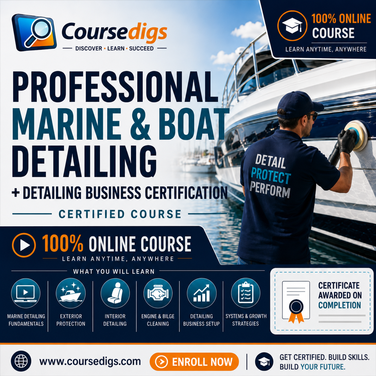 Professional Marine & Boat Detailing + Detailing Business Certification